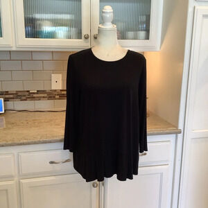 J Jill Wearever Collection Black Top Size Medium